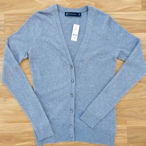 New York & Company grey v-neck cardigan sweater NWT